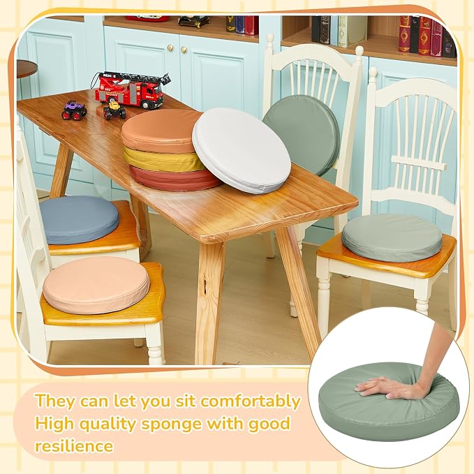 Juexica 8 Pcs Extra Thick Flexible Seating Floor Cushions Assorted Colored - Image 3