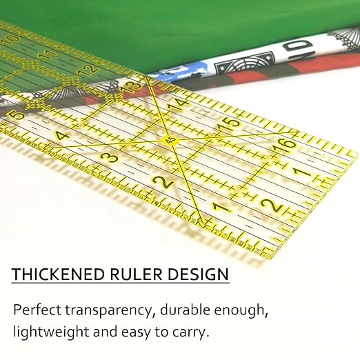 Sewing Ruler, 5 Piece Quilting Rulers, 3 x17 Inch, 1.5 x17 Inch, 3 x12 Inch - Image 4