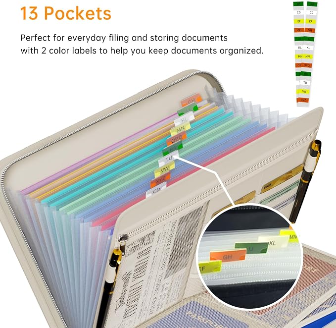 Tamfile Fireproof Accordion File Organizer - Image 2