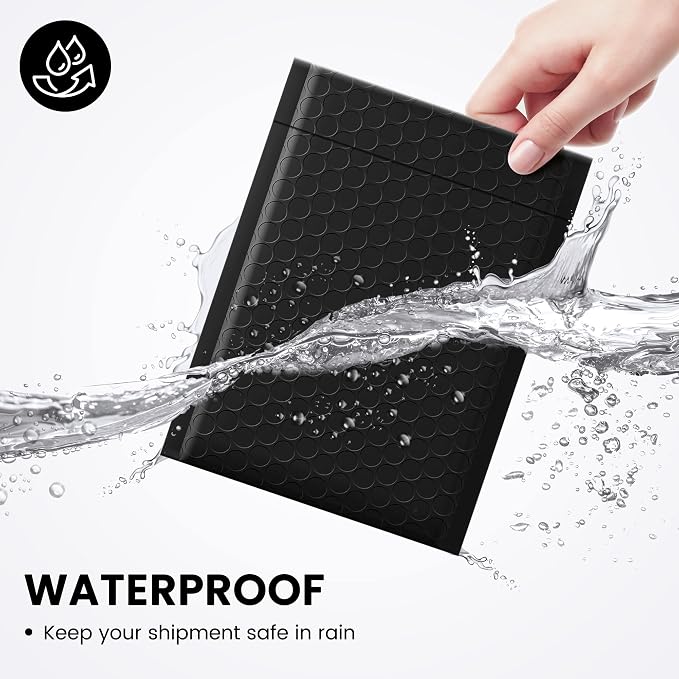 Fuxury 300 Pack Black Bubble Mailers 6x10 Inch, Small Bubble Shipping - Image 4