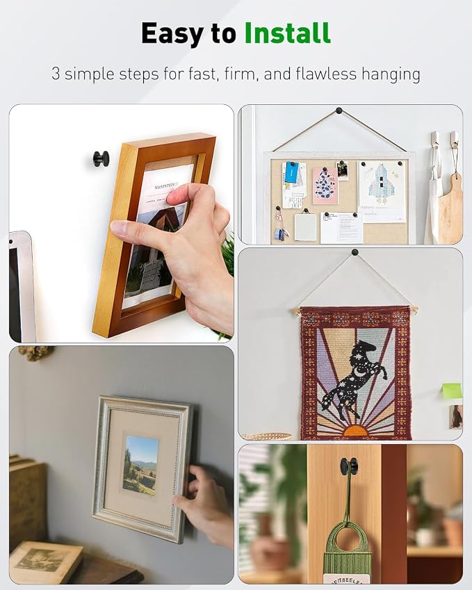 Uniclife 20 Pcs Thumb Tacks, Double Headed Picture Hangers 4 Size | Push pins - Image 6