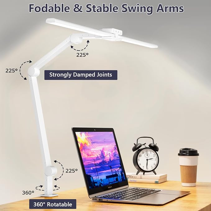 KableRika Desk Lamp, Double Head Desk Lamp - Image 3