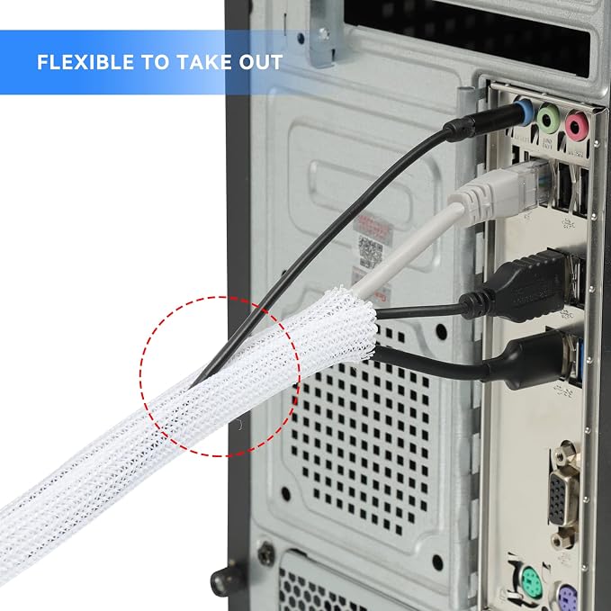 AGPTEK Cable Sleeve, 10ft - Image 4