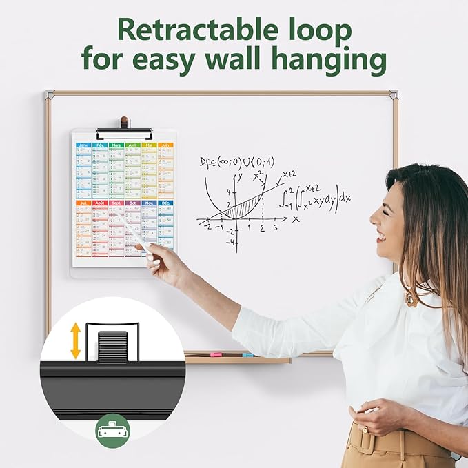 Clear Clipboard with Pen Holder, 8.5 x 11 Clip Boards | Black Low Profile Clip - Image 5