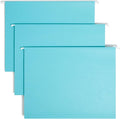 Smead Standard Hanging File Folders, Aqua Blue, 1/5-Cut Adjustable Tabs by SMEAD
