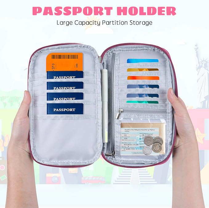 Amazing, Practial Secure Passport Holder Family, Women Rfid BlockingWallet - Image 3