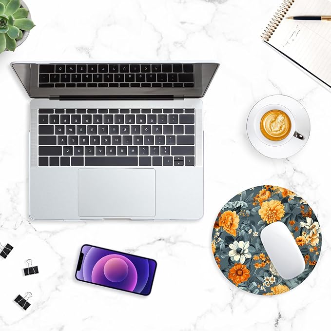 ITNRSIIET Round Mouse Pad with Stitched Edge Premium-Textured Waterproof - Image 7