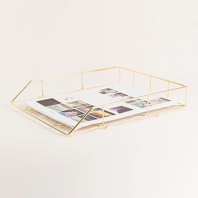 U Brands Desktop Letter Tray, Wire Metal - Image 4