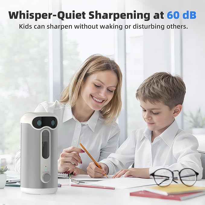 VUSIGN Automatic Pencil Sharpener, Quiet 60dB Robot Pencil Sharpener - Image 2
