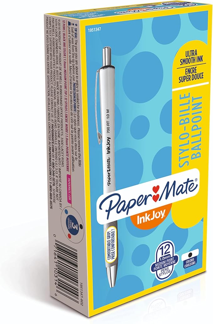 Paper Mate InkJoy 700RT Retractable Ballpoint Pens, Medium Point, Journaling by Unknown