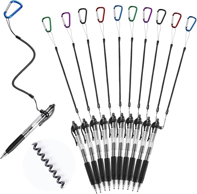 Lewtemi 10 Sets 24 Inch Pen Leash Pen Silicone Lanyard Holder by Lewtemi
