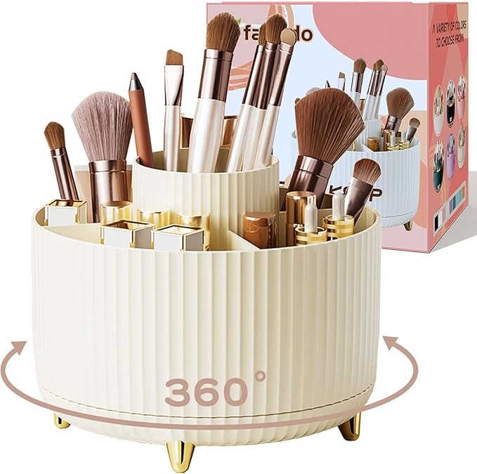 fanado 360° Rotate Makeup Brush Holder Organizer, Makeup Organizers Countertop by Unknown