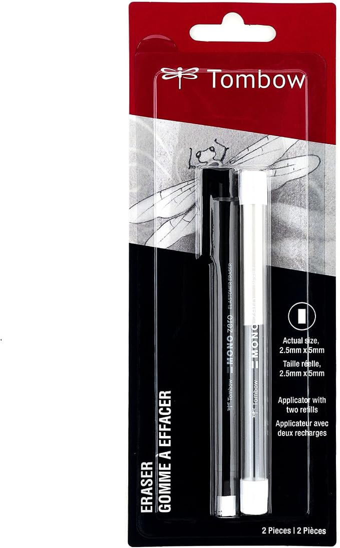 Tombow Mono Zero Eraser and Refill Value Pack, Round 2.3mm. Precision Tip - Image 5