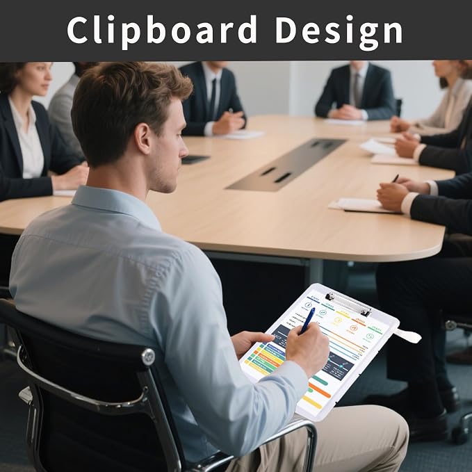 Letter Size Clipboard with Storage, Plastic Clipboard with Side Opening - Image 5
