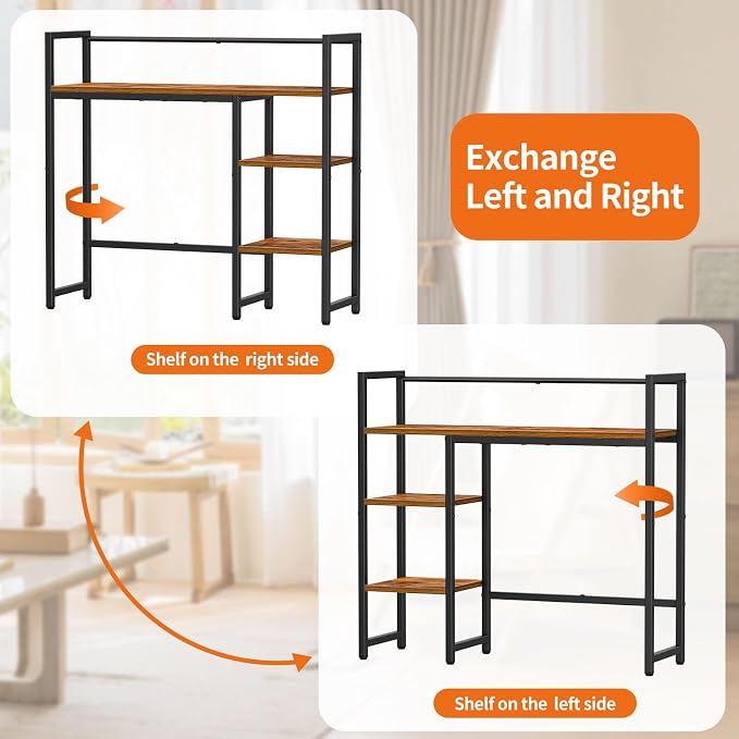 Snughome Desk Shelf, 31.9" Desktop Organizer Shelf, Desk Hutch - Image 8