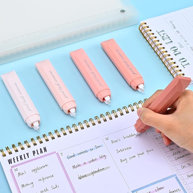 Temiary 5 Pcs White Correction Tapes, Aesthetic Correction Tape Pens Smooth - Image 7