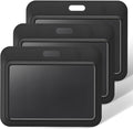 Uniclife 3 Pack Sliding ID Badge Holder Black Horizontal Hard Plastic Case by UnicLife
