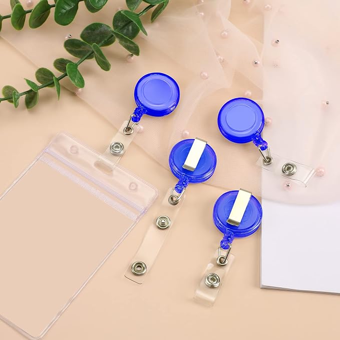 JANYUN 100 Pcs Badge Reels Retractable Badges Holder - Image 5