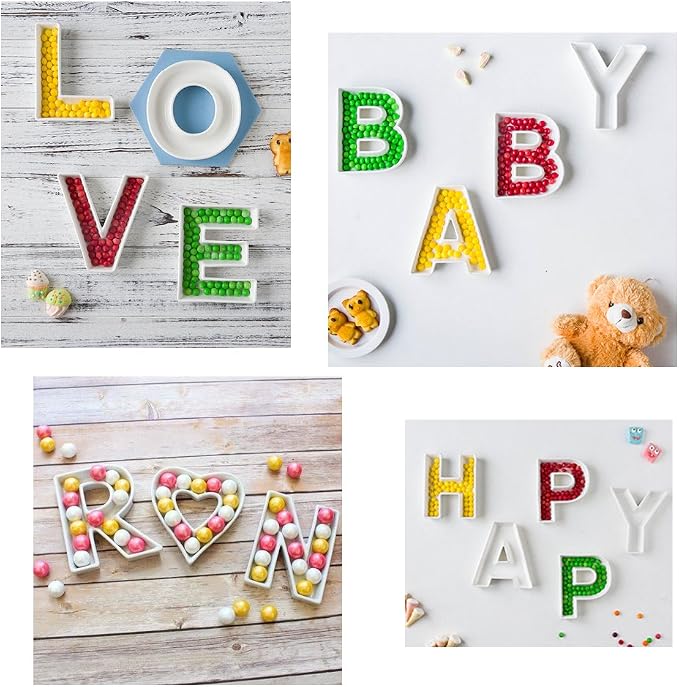 Coffeezone Small Candy/Nuts Decoration Ideas, Small Porcelain Dishes in Letter - Image 5
