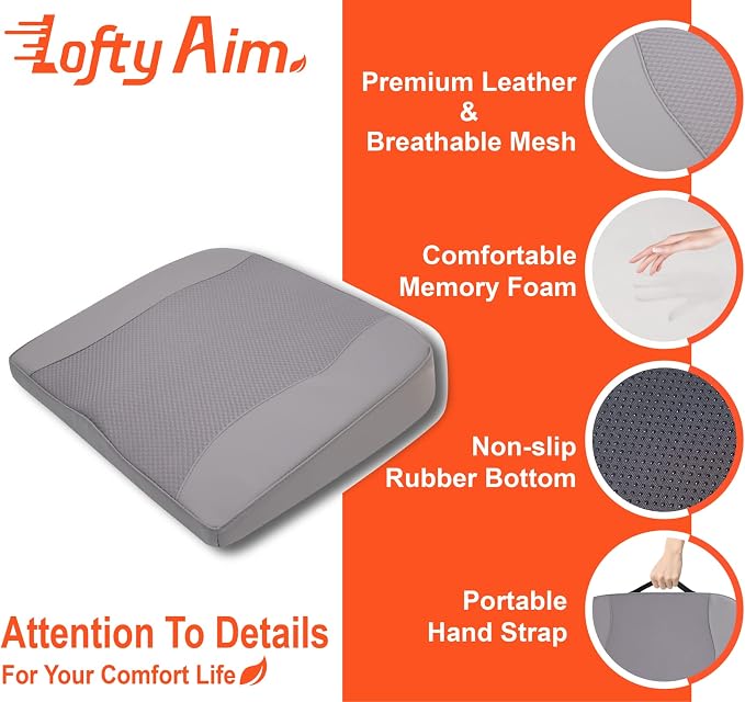 Lofty Aim Car Seat Cushion, Comfort Memory Foam Car Cushions - Image 5