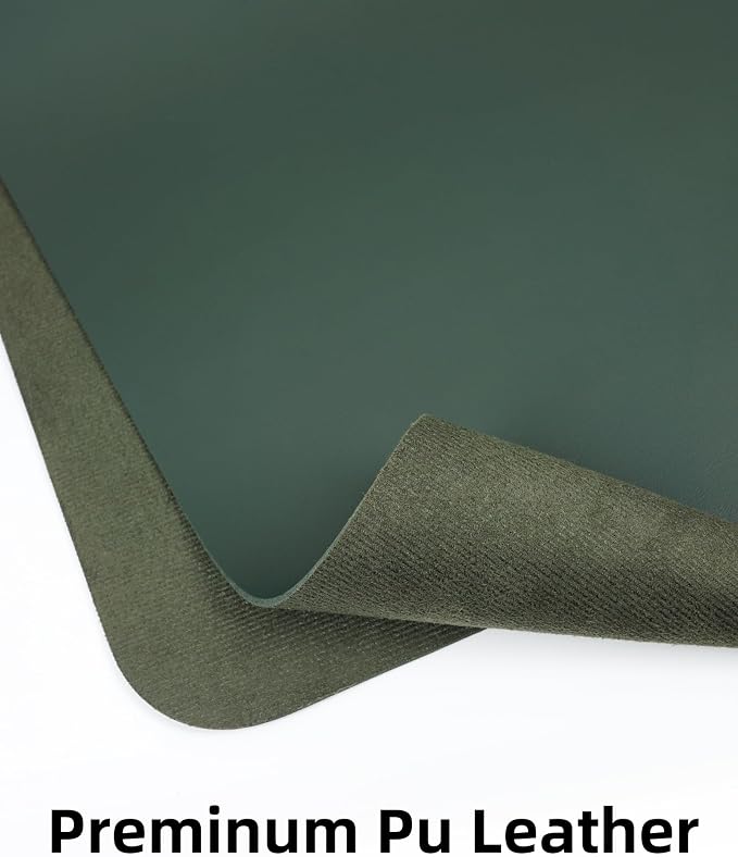 AFIING Leather Desk Pad Protector, Mouse Pad, Office Desk Mat, Non-Slip PU - Image 2