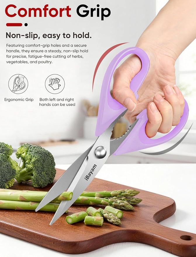 iBayam Kitchen Shears, Stainless Steel Scissors - Image 4