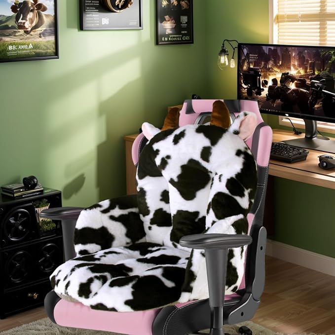 DOBUONO Comfy Office Chair Cushion: 17.5" L x 17.5" W x 18" H Cute Seat Cushion - Image 5