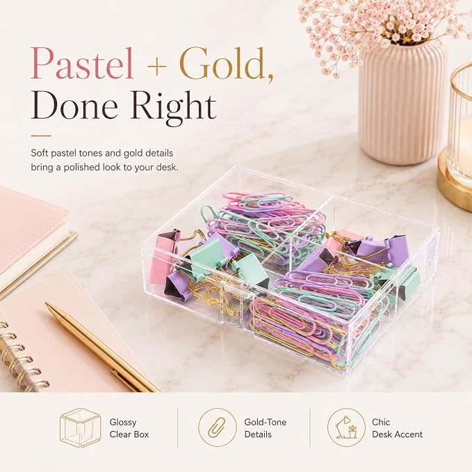 Pastel Paper Clips Binder Clips Set - Image 6