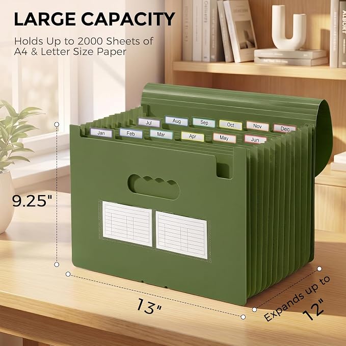 SKYDUE Accordion File Organizer, Expanding File Folder - Image 5