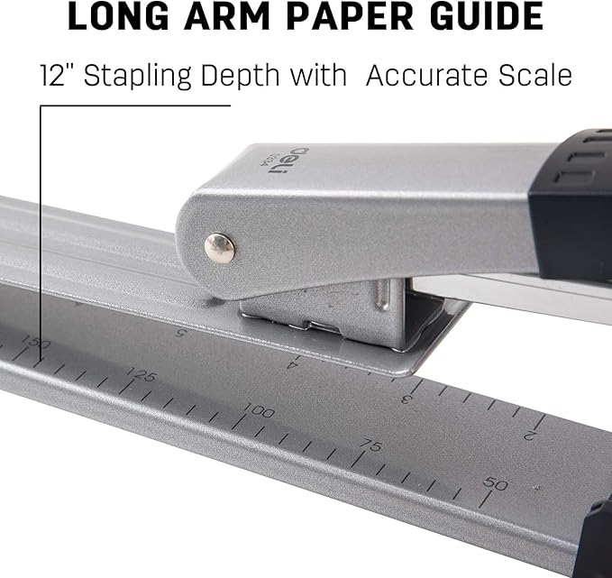 Deli Long Reach Stapler with 1000 Staples, 20 Sheet Capacity, Long Arm Standard - Image 6