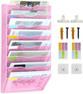 8 Pockets Mesh Wall File Holder Organizer Office Hanging File Folder Magazine by ideallife