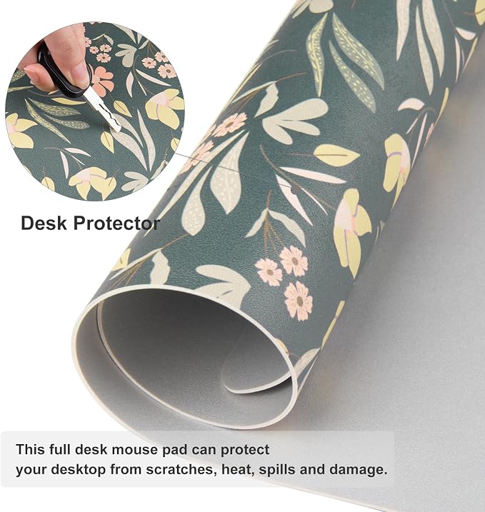 Colorful Star Large Mouse Pad, PU Leather Waterproof Desk Mat, Computer Gaming - Image 5