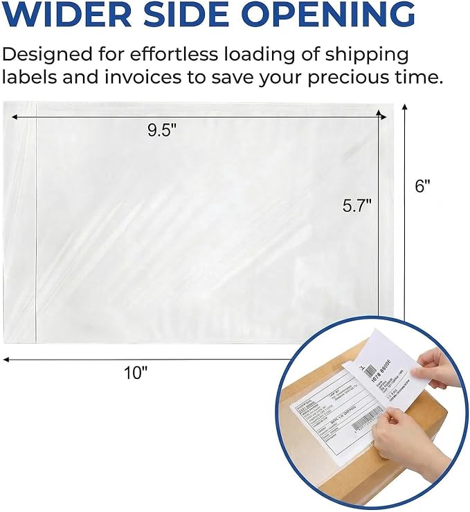 Nicunom 300 Pcs Packing List Envelopes 6''x10'', Adhesive Shipping Sleeves - Image 2