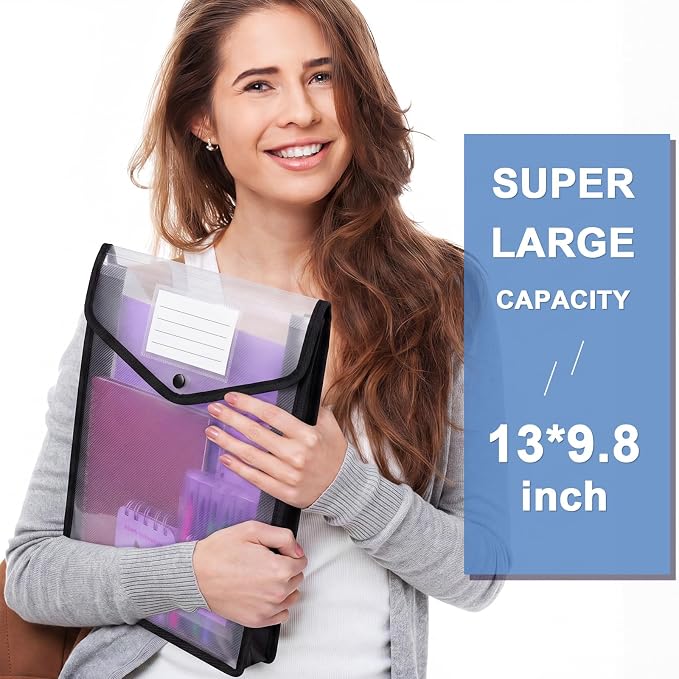 Epakh 10 Pieces Plastic File Folders Envelope Expanding File Wallet Organizer - Image 5
