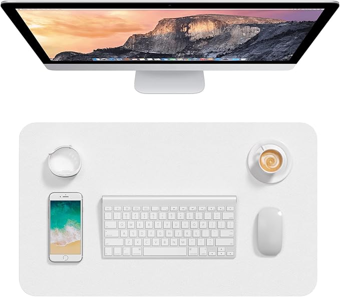 Hsurbtra Desk Pad, 23.6" x 13.8" PU Leather Desk Mat, M Extended Mouse Pad by Hsurbtra
