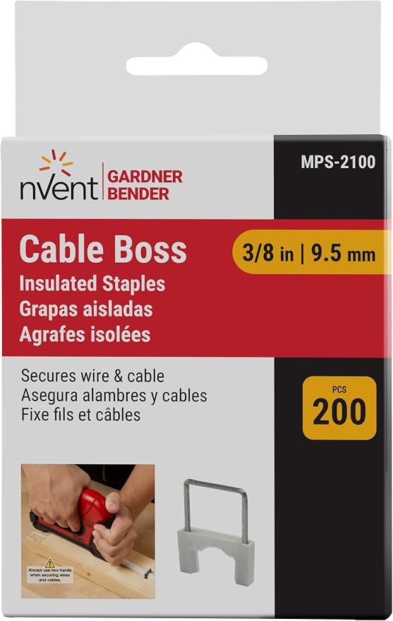 Gardner Bender MPS-2100 Cable Boss Staple, ⅜ Inch., Secures: Coax: RG-6 - Image 3