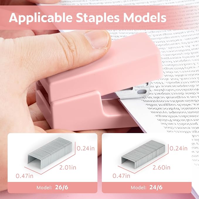 NUSIGN Mini Stapler with 830 Staples, Small Cute Desk Staplers, 25 Sheet - Image 3
