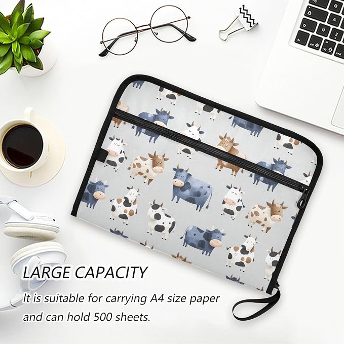 Cute Cows Accordion File Organizer Expanding Document Folder - Image 6