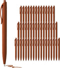 deegtran Pens Bulk, 50 Pack No Bleed Brown Click Pen, Wholesale Retractable by DEEGTRANPENS