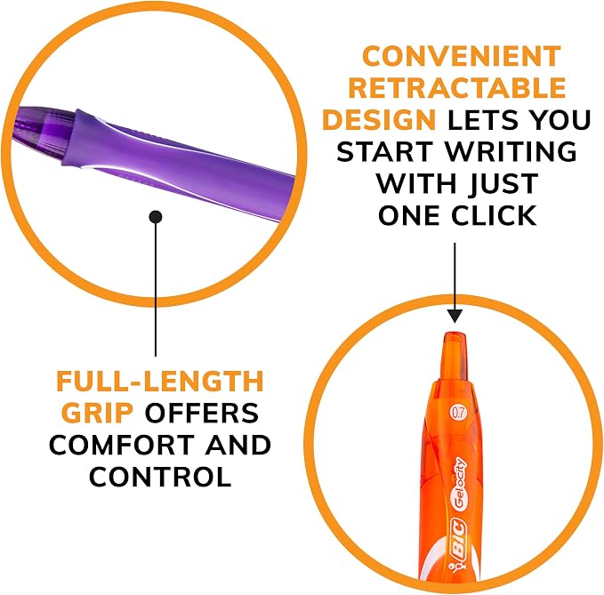 BIC Gelocity Quick Dry Ocean Themed Gel Pens, Medium Point, 8-Count -Pen Set - Image 9