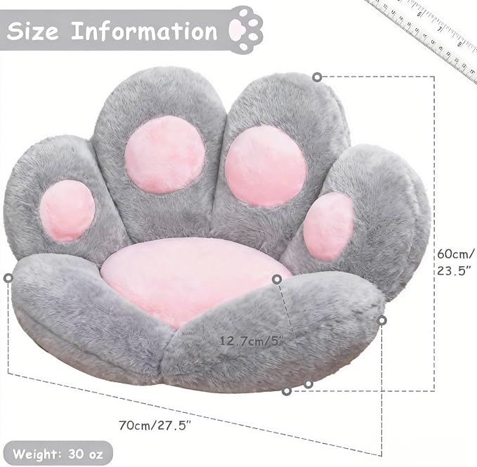 DOBUONO Cat Paw Cushion Office Chair Cushion Comfy Plush Gaming Chair Cushion - Image 3