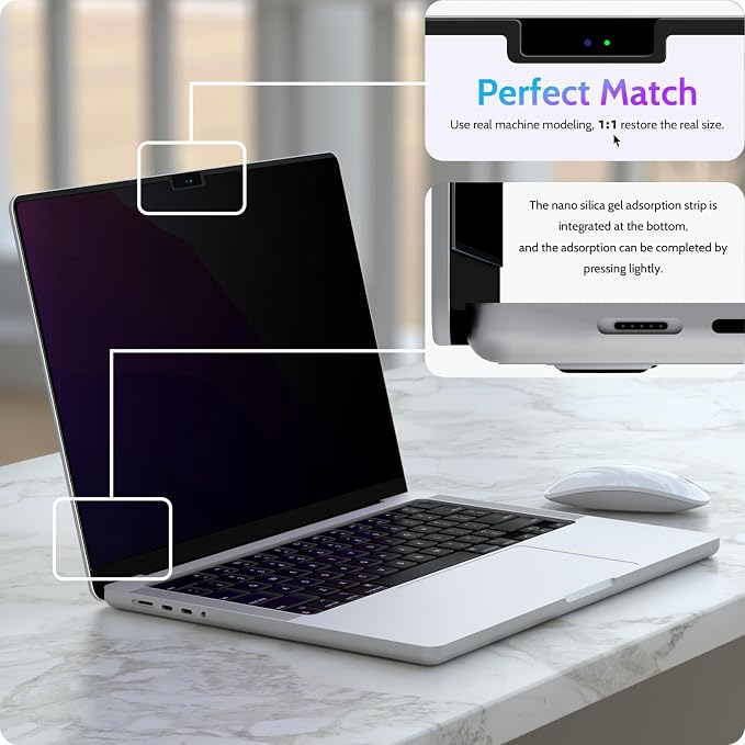 Peslv Magnetic Privacy Screen for MacBook Air 15 Inch - Image 6