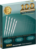 GOLD SEAL 100 Clear Heavyweight Poly Sheet Protectors, 8.5" x 11" by GOLDSEAL