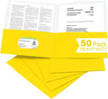 Zzrywuty 50 Packs Yellow Two Pocket File Folders by Zzrywuty