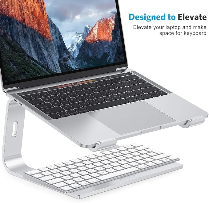 OMOTON Laptop Stand, Detachable Laptop Mount, Aluminum Laptop Holder Stand - Image 4