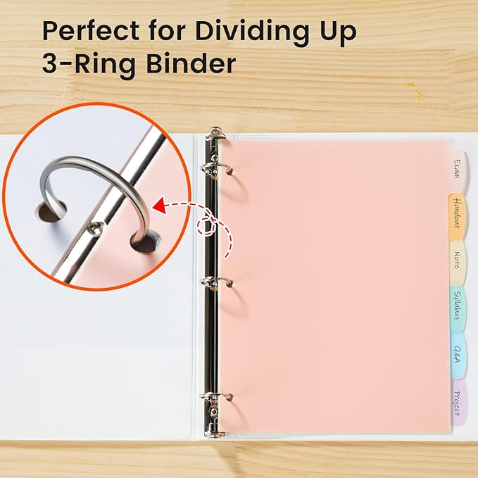 Sooez 6-Tab 3 Ring Binder dividers - Image 6