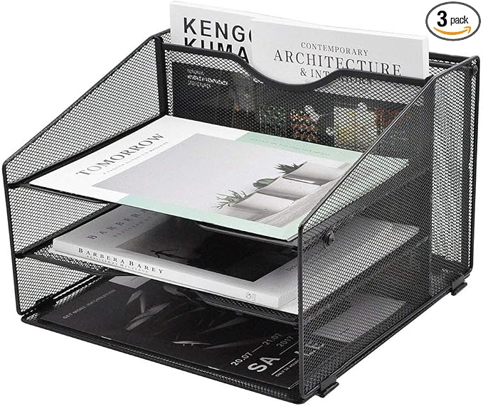 EASEPRES Mesh Desktop File Organizer, Document Mail Desk Folder Holder by EASEPRES