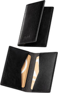 VULKIT Leather Business Card Holder 2 Sided Slim Business Name Card Organizer by VULKIT