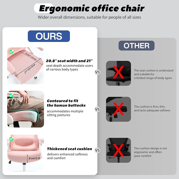 Fizzin Ergonomic Office Chair, 400 LBS Desk Chair - Image 5