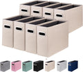 8 Packs Letter Size File Organizer, File Folders Organizer, Fabric Storage Box by ComfortKeeper